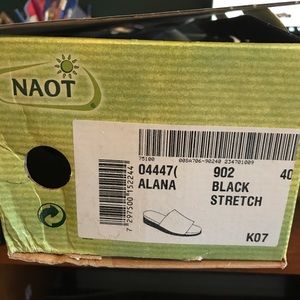 NEW Naot Alana Wedge Sandal, Black